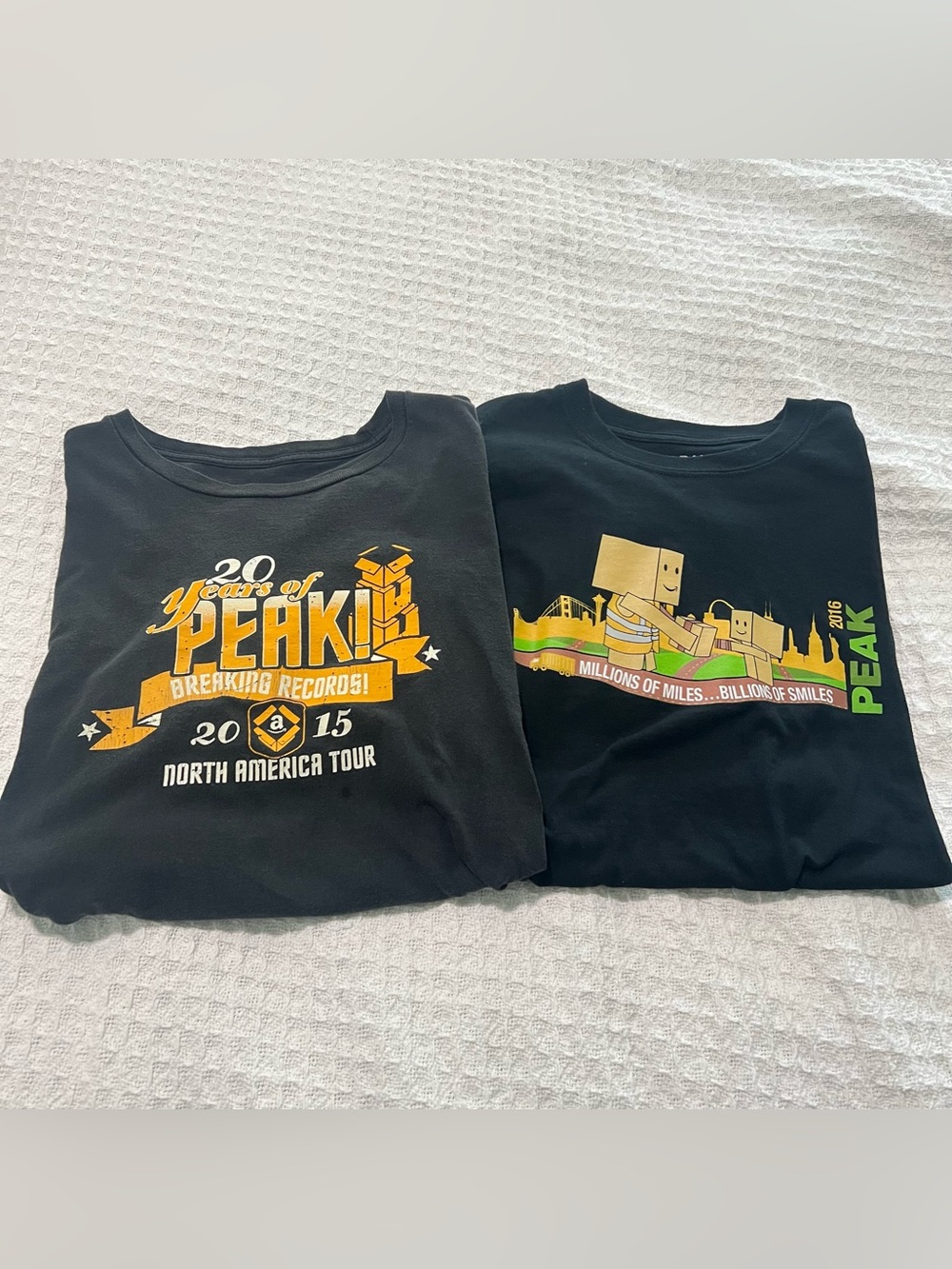 2015 Amazon Peak Day/2016 Amazon Peak Employee T-Shirt Bundle Size XL *Flawed